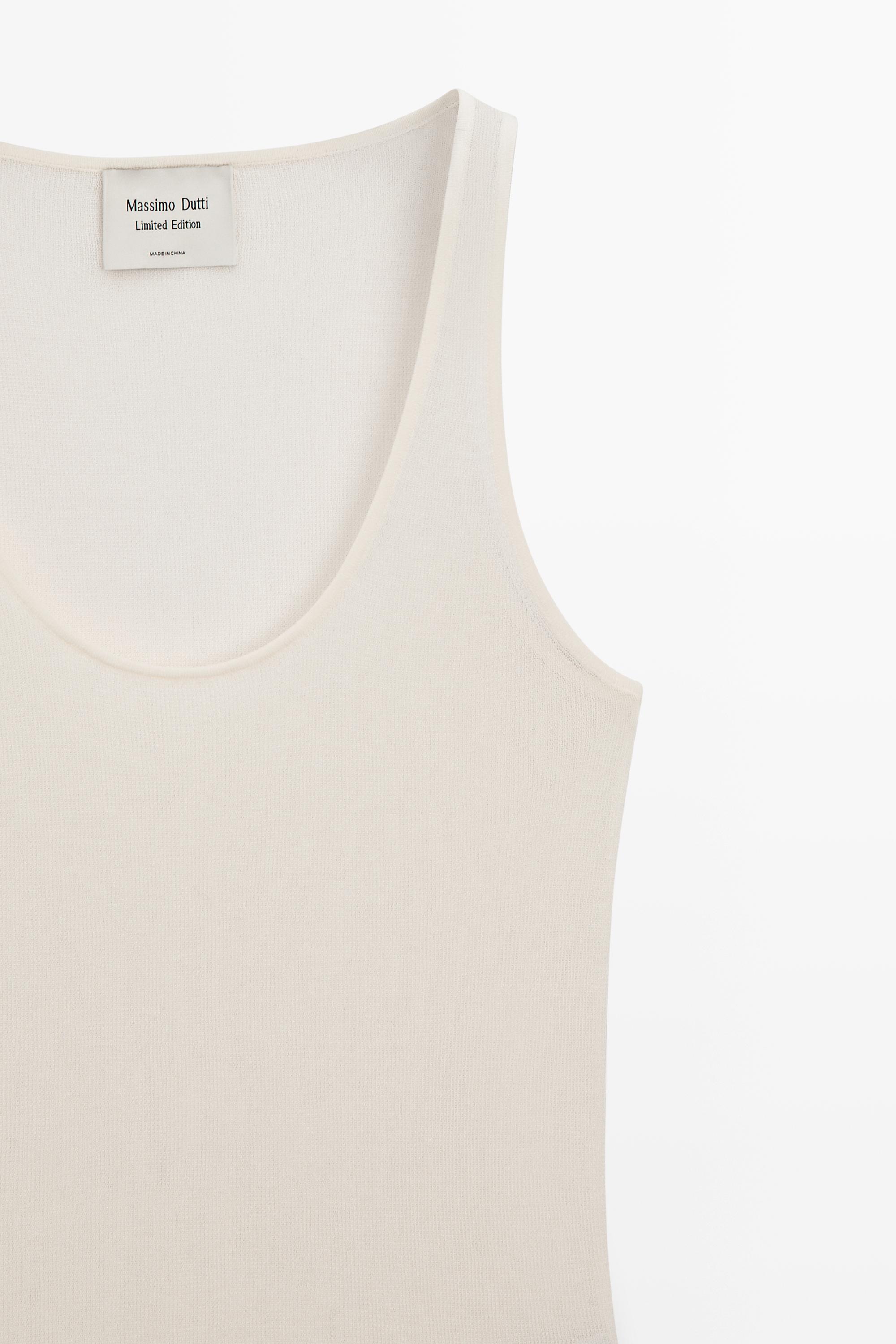 Semi-sheer strappy silk blend top - LIMITED EDITION